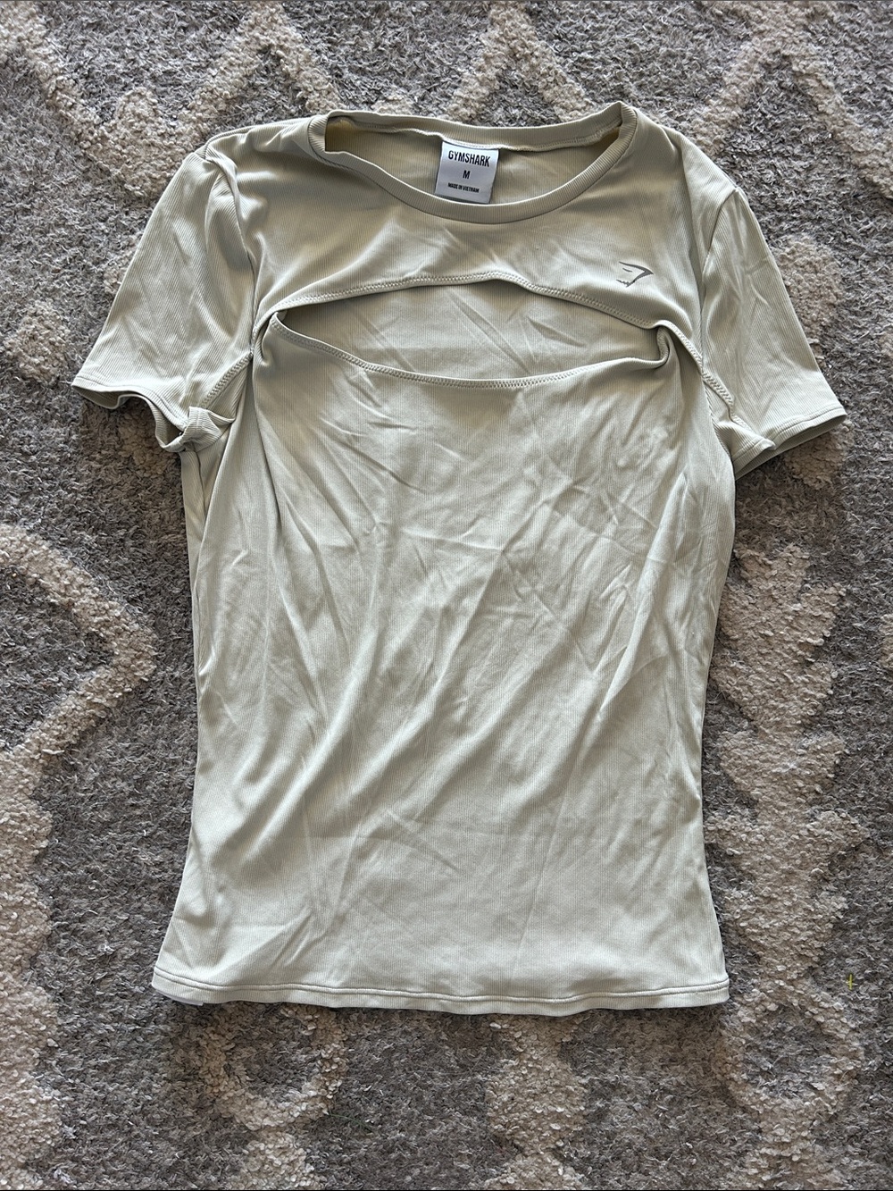 Gymshark Short Sleeve Cutout Tee in Sage Green